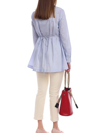 Синяя рубашка MAX&CO: фото 4 - Invogue